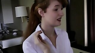 Non-professional ginger-haired teenager well-stacked hard-core 8 min