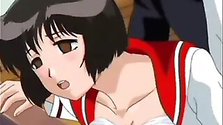 Super-cute hentai pupil dildoed honeypot twofold regarding ass-fucked